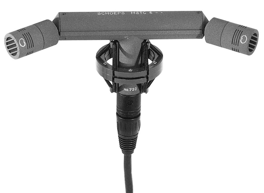 Abb. 4 ORTF-Mikrofon MSTC 64 Ug mit elastischer, körper­schallisolierender Aufhängung A 20 S
